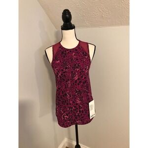 Lululemon Women's Purple Animal Print Sculpt Tank Back Vent - Size 4 - NWT